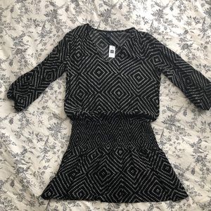 Gap - Drop Waist Black & White Dress NWT szMedium